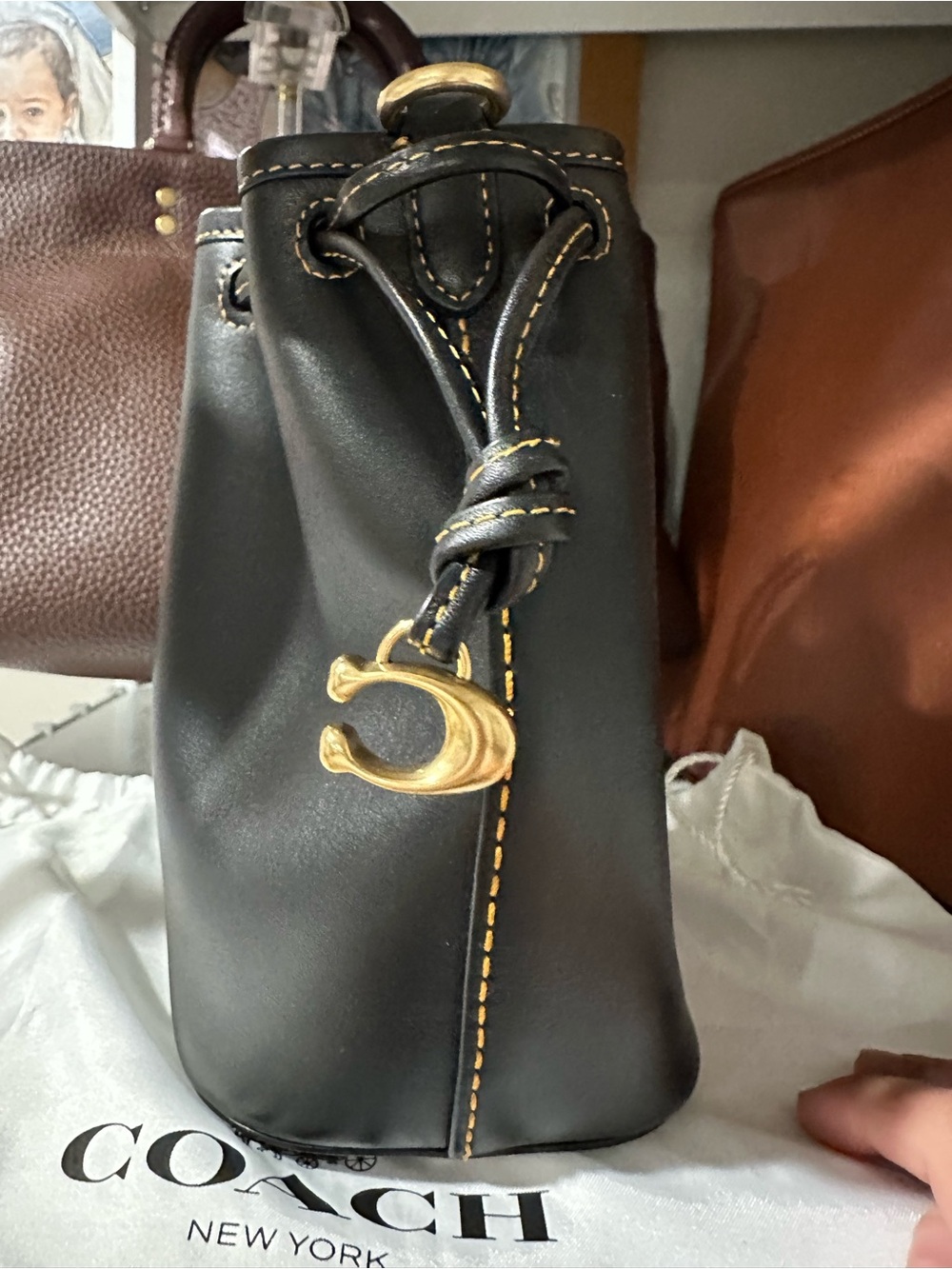 Coach Black Camila Bucket Bag - Picture 5 of 8